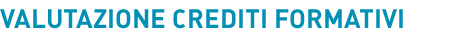 Valutazione crediti formativi